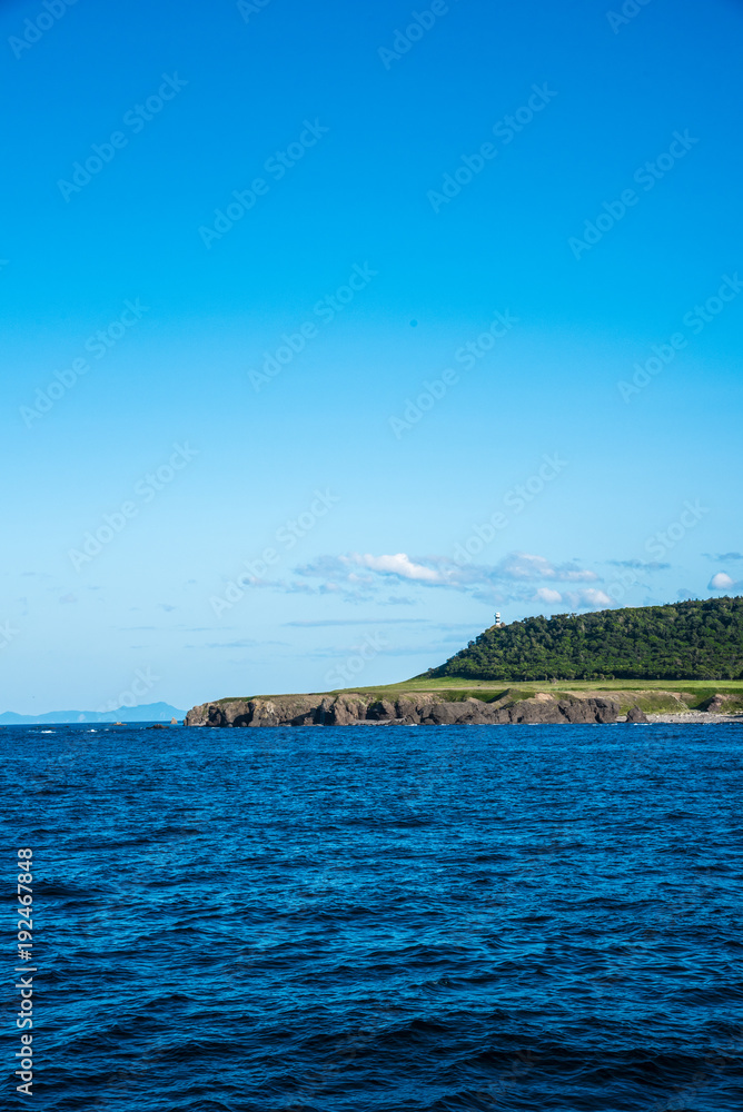 知床観光船からの景色　知床岬