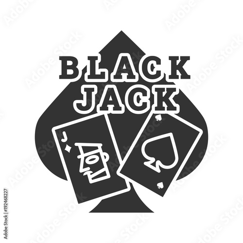 Blackjack glyph icon