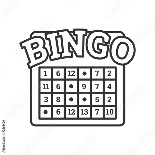 Bingo game linear icon
