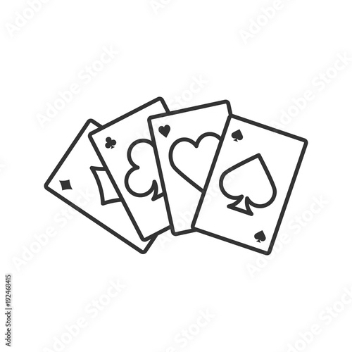 Four aces linear icon