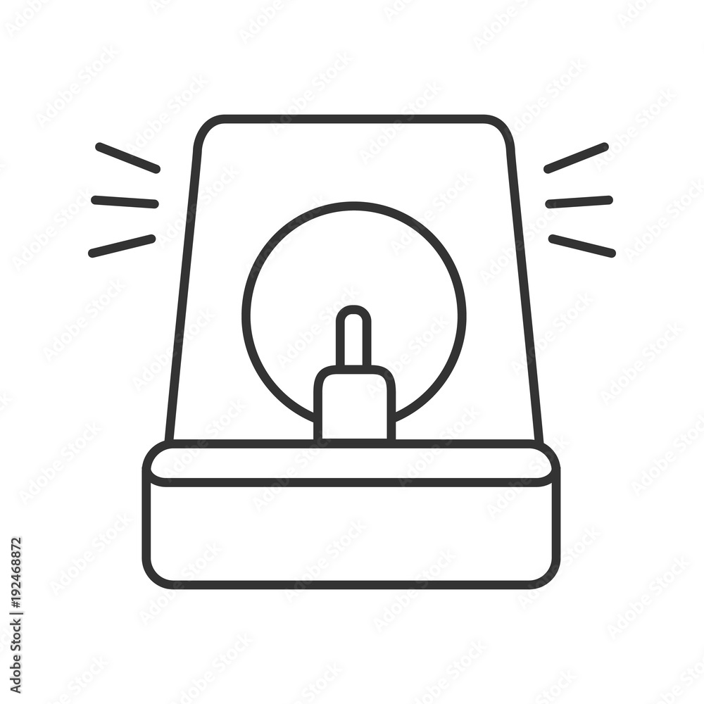Fireman siren linear icon Fireman siren linear icon