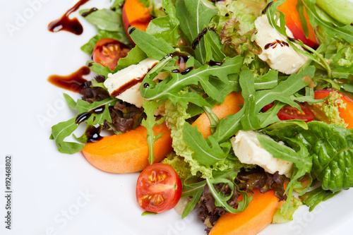 salad with grilled peach