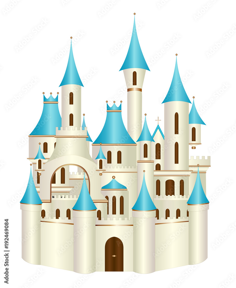 empeñar hueco Perla Fairy tale princess castle vector Stock Vector | Adobe Stock