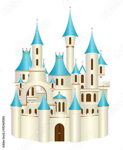 Fairy tale princess castle vector