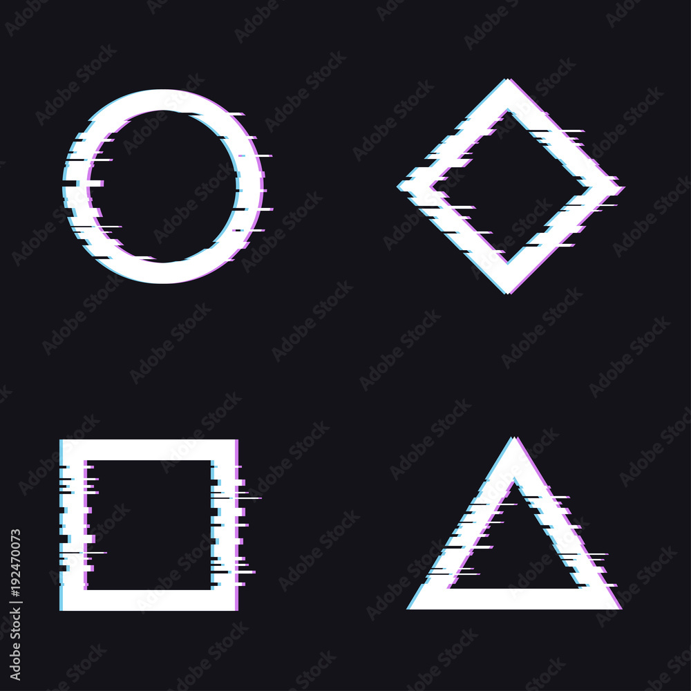 Trendy glitched shapes Trendy glitched shapes