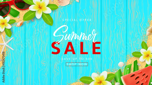 Summer sale web banner template
