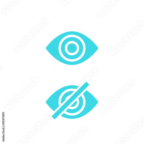 Hide, show icons with eye