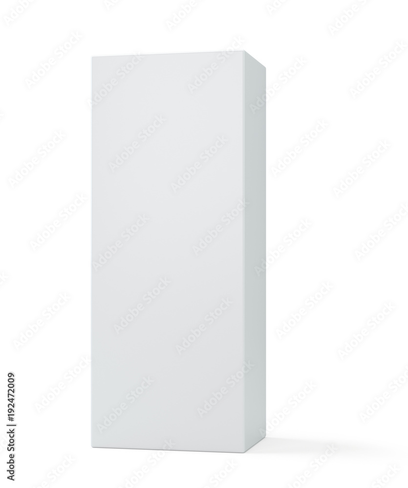 Blank white cube on white background. Isolated on white background with soft shadow. 3d illustration. Blank white cube on white background. Isolated on white background with soft shadow. 3d illustration.