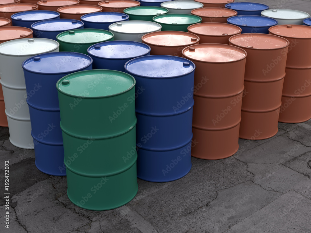 metal barrels in storage metal barrels in storage