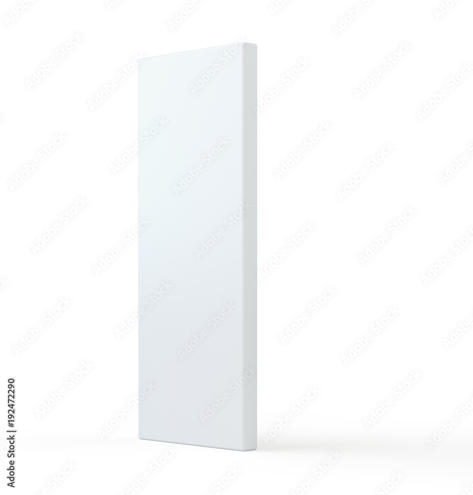 White package model. Blank cardboard or white paper container box package template. Isolated on white background with soft shadow. 3D rendering. White package model. Blank cardboard or white paper container box package template. Isolated on white background with soft shadow. 3D rendering.