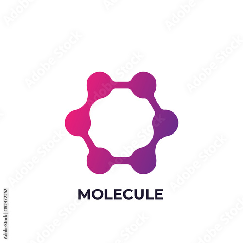 molecule icon, science logo element