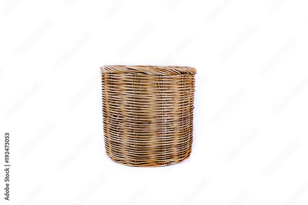 Wicker basket isolated on white background. Wicker basket isolated on white background.