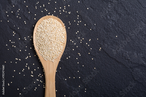  white quinoa in spoon