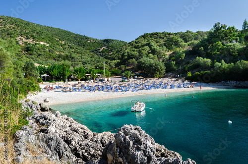 Beach Ammoussa on the Ioian island Lefkada