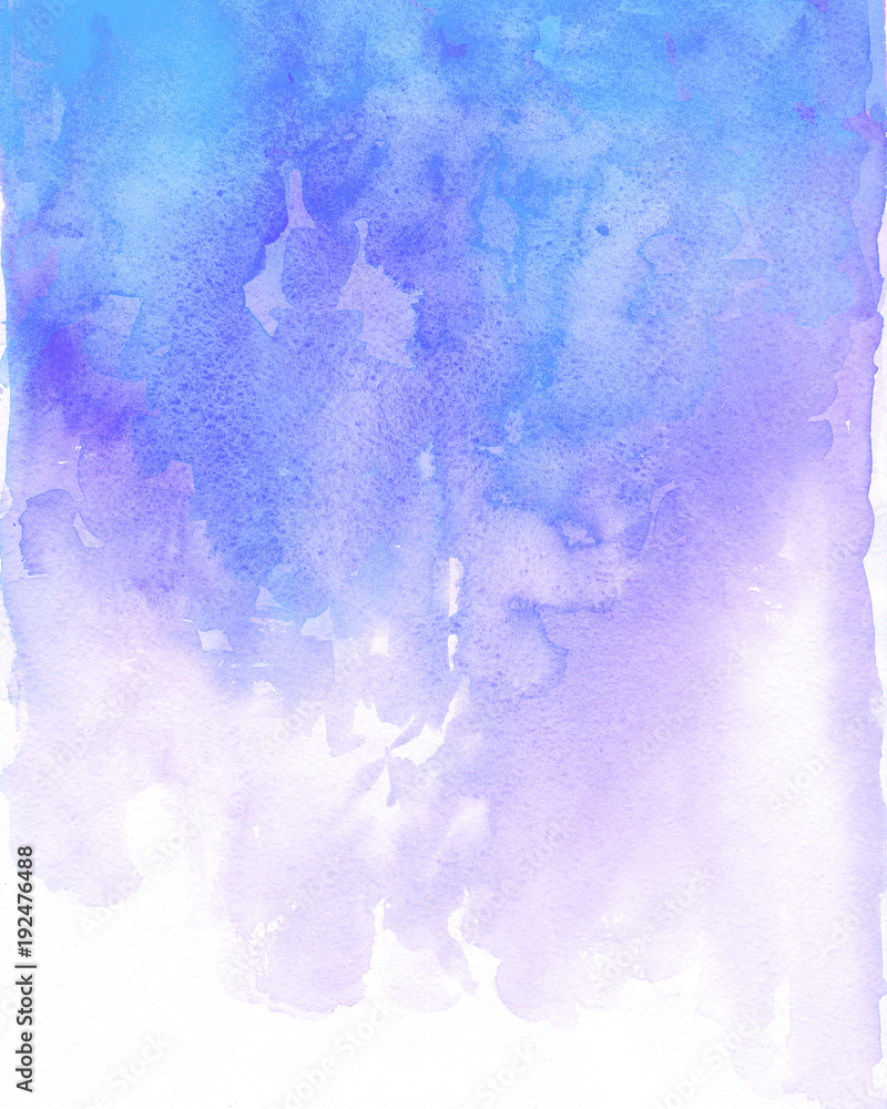 Watercolor Blue And Purple Background Flow Light Blue Splash Stock