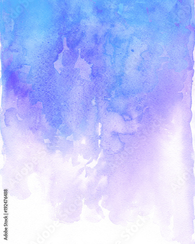 Watercolor blue and purple ...