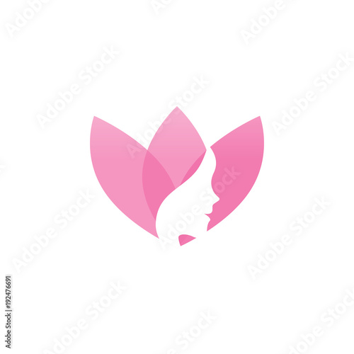 Spa aesthetic logo design template vector