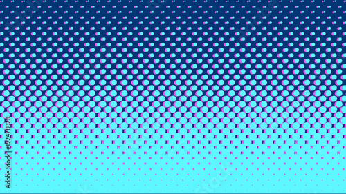 Halftone gradient pattern vertical vector illustration. Dark Blue pink dotted halftone texture. Pop Art light blue pink halftone glitch Background. Background of Art. Seamlessly Repeatable. AI10