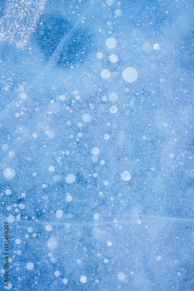 Obraz premium ice texture with cracks and bubbles