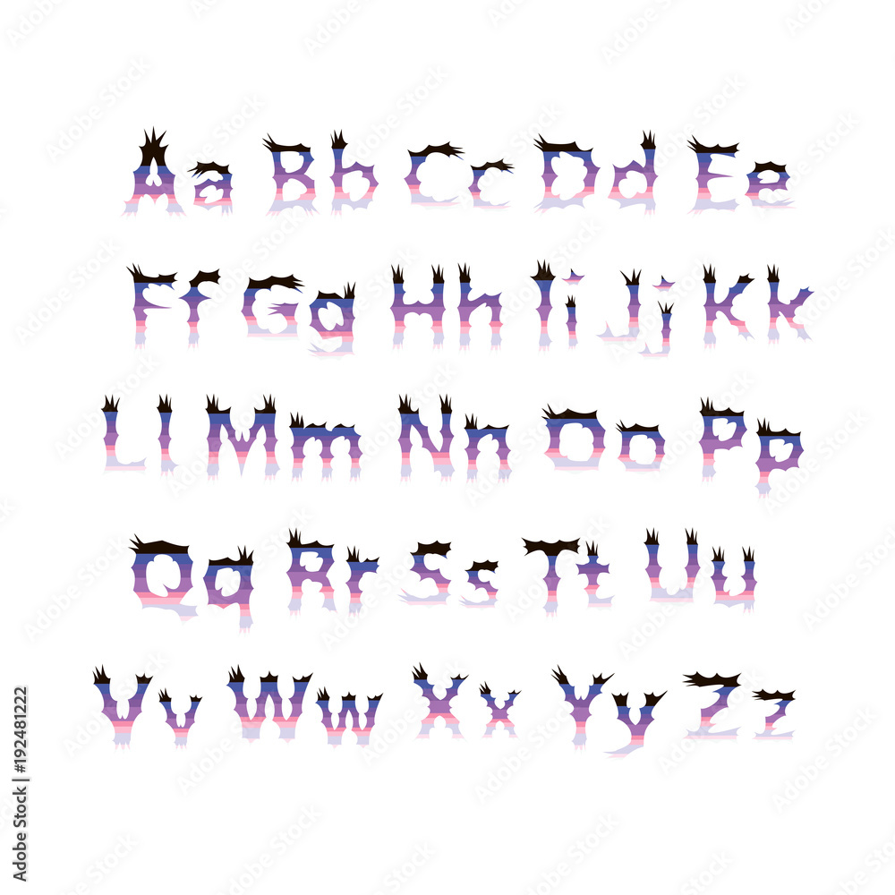 lilac black spiny font