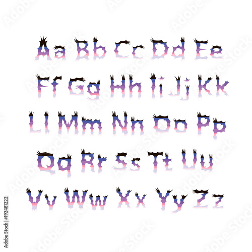 lilac black spiny font