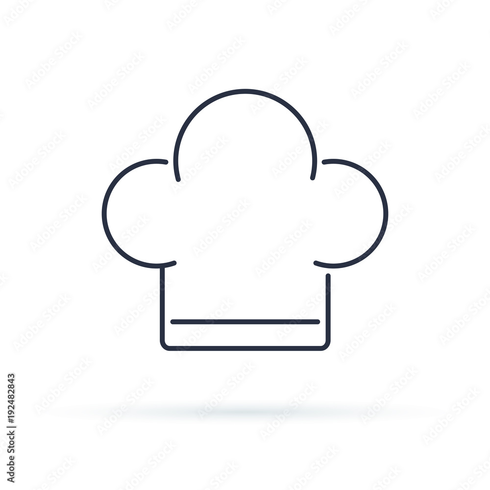 Chef hat line icon, outline vector sign, linear style pictogram isolated on white. Cuisine symbol, logo illustration. Chef hat line icon, outline vector sign, linear style pictogram isolated on white. Cuisine symbol, logo illustration.