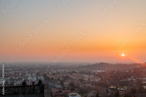 colorful sunset in Bergamo © zakaz86