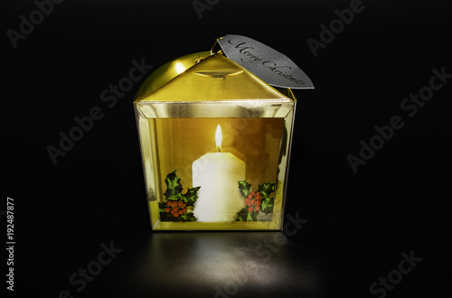 Reflective Christmas Gift Box with Candle