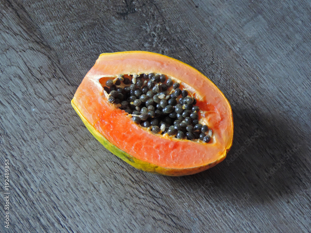 Half a papaya Half a papaya
