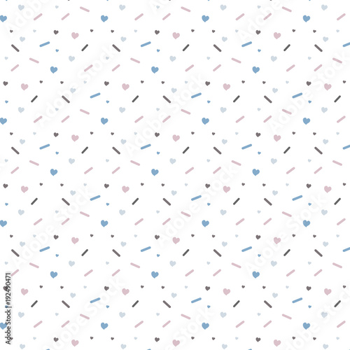Pattern hipster fashion ornament with pink blue dark line and heart