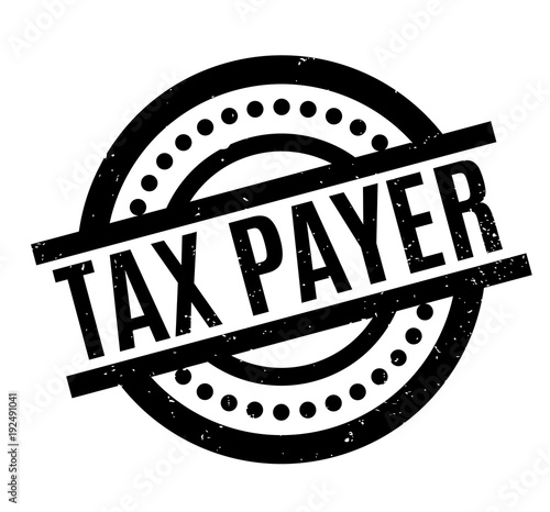 Tax Payer rubber stamp. Grunge design with dust scratches. Effects can be easily removed for a clean, crisp look. Color is easily changed.