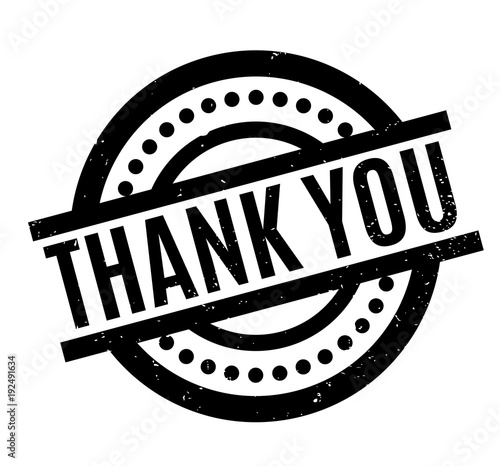 Thank You rubber stamp. Grunge design with dust scratches. Effects can be easily removed for a clean, crisp look. Color is easily changed.