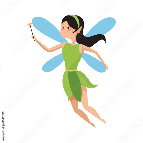 Fairy flying cartoon icon vector illustration graphic design © Jemastock