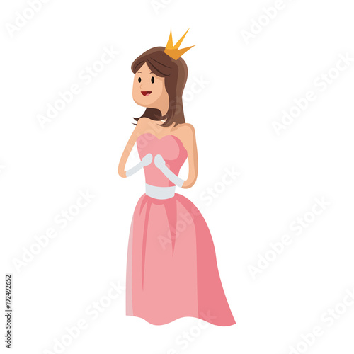 Princess cute cartoon icon vector illustration graphic design