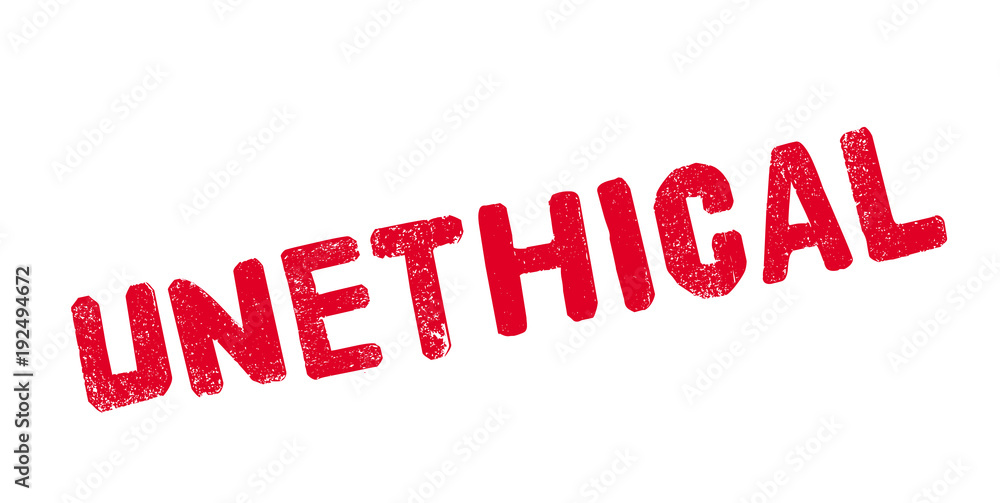Unethical rubber stamp. Grunge design with dust scratches. Effects can be easily removed for a clean, crisp look. Color is easily changed. Unethical rubber stamp. Grunge design with dust scratches. Effects can be easily removed for a clean, crisp look. Color is easily changed.