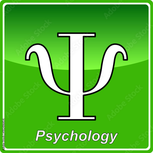 Psychology green icon - vector