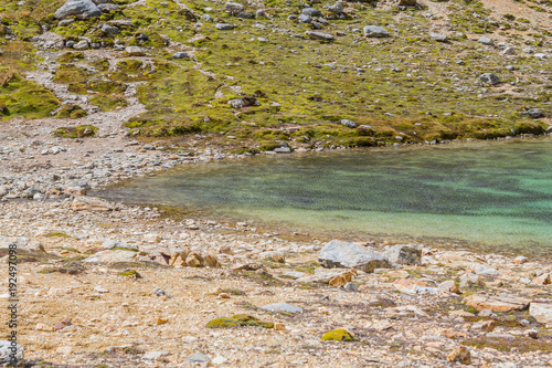 Laguna Turquesa between mountains