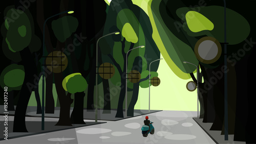 the man on a motorcycle