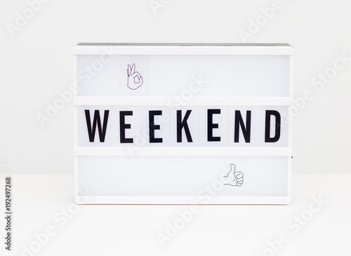 weekend text background