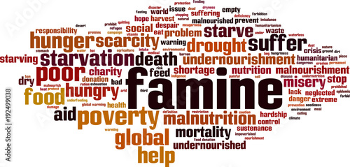 Famine word cloud