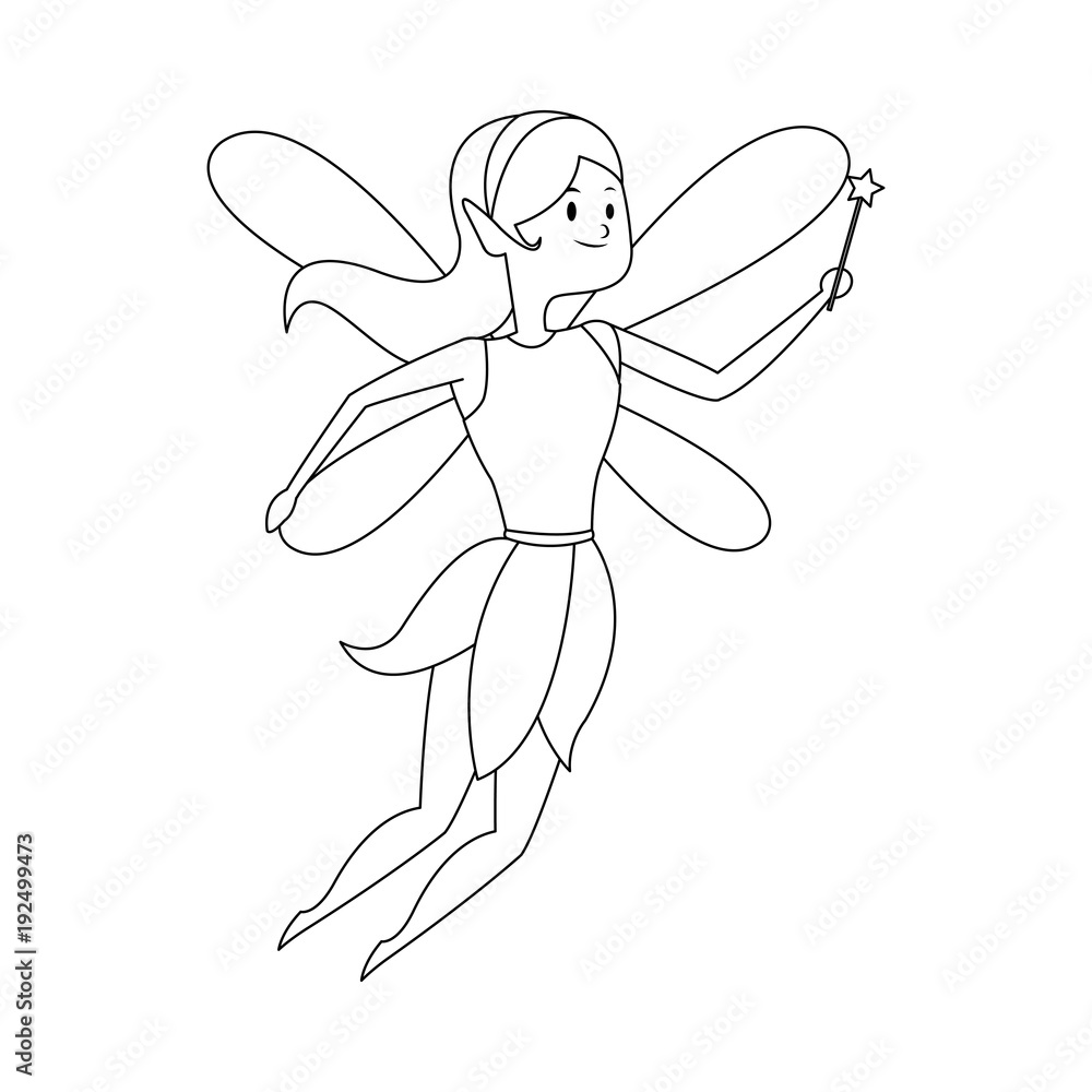 Fairy flying cartoon icon vector illustration graphic design Fairy flying cartoon icon vector illustration graphic design
