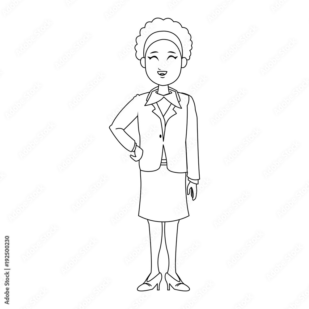 Business woman cartoon icon vector illustration graphic design