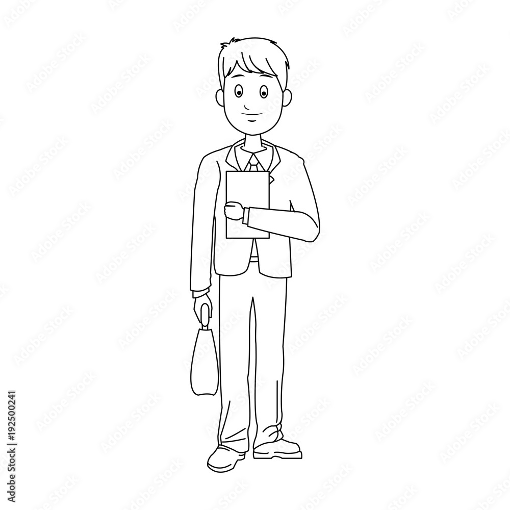 Businessman smiling cartoon icon vector illustration graphic design Businessman smiling cartoon icon vector illustration graphic design