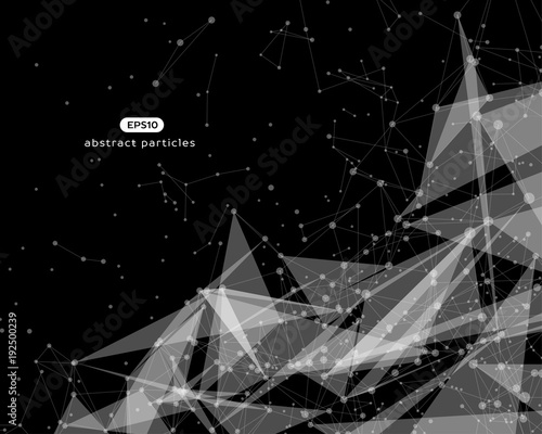 Vector background with abstract particles.
