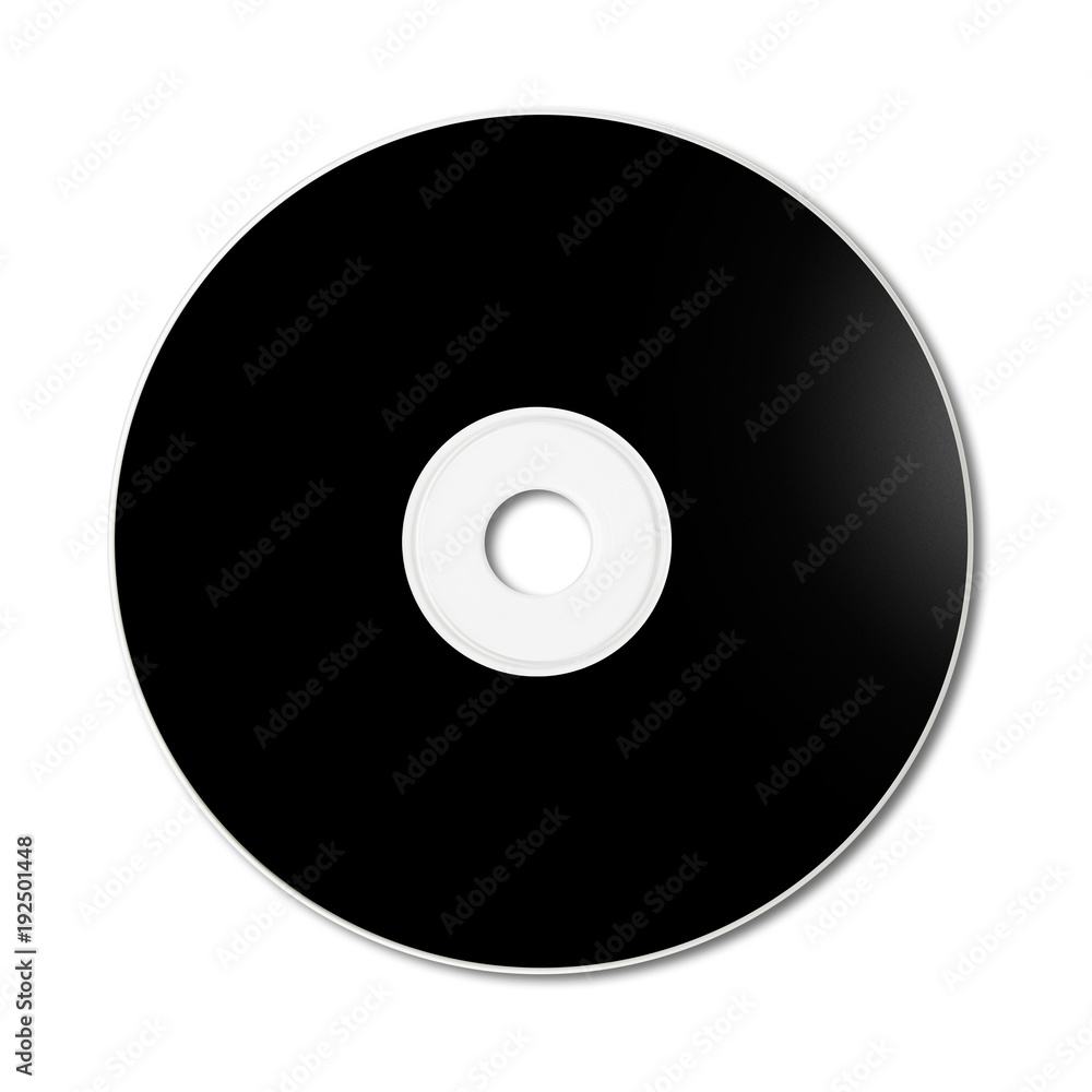 Black CD - DVD mockup template isolated on white Stock Photo | Adobe Stock