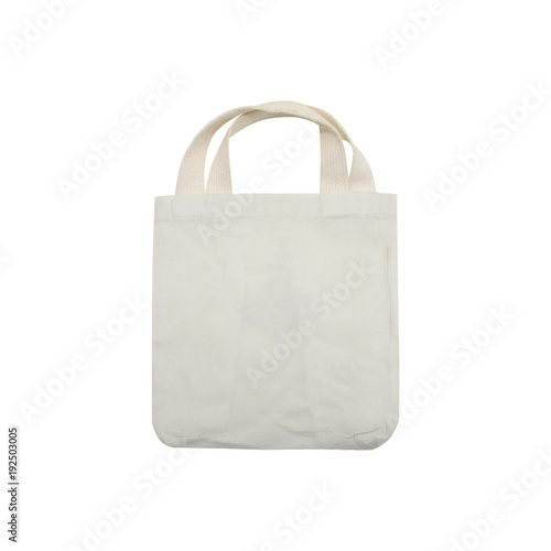 white fabric bag