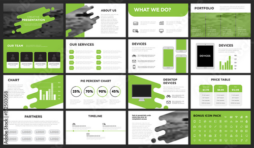 Modern Minimalist Green Presentation Template. You can use it presentation, flyer and leaflet, corporate report, marketing, pitch, annual report, catalog.
