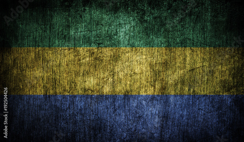 Abstract flag of Gabon, Africa