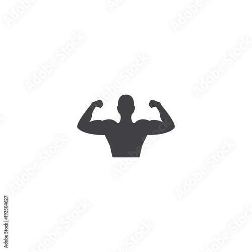 muscle icon. sign design