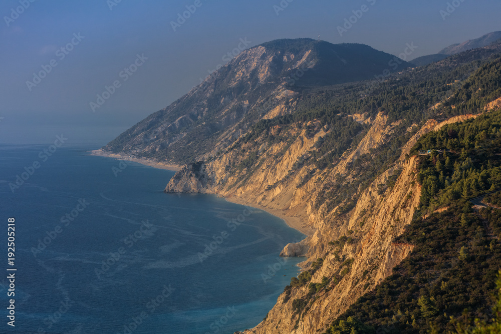 view of Egremni beach, Greece